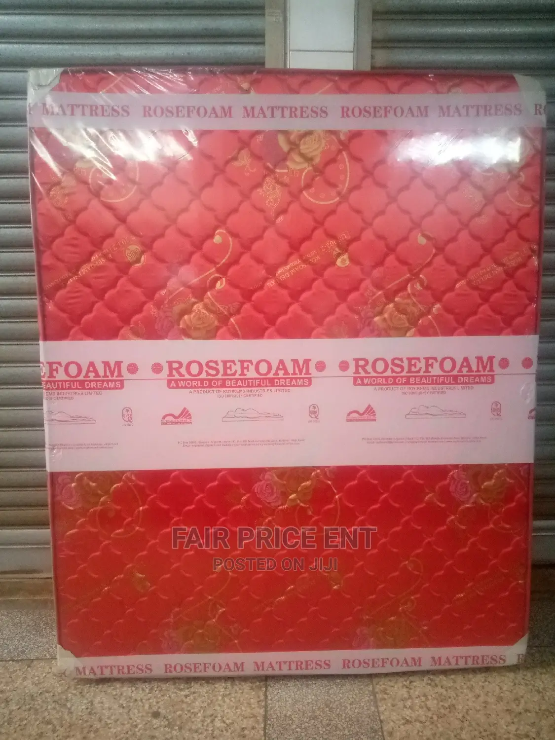 Mattress by Rosefoam 6x6 in Itches Quilted Density ( Red)