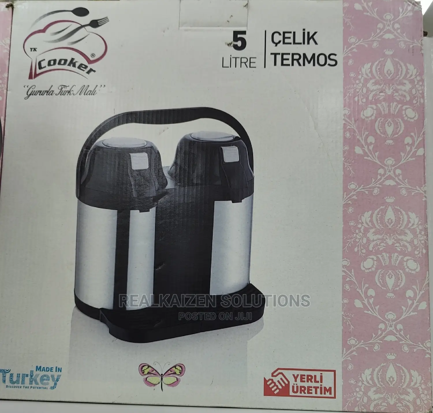 COOKER 5L Stainless Steel Double Thermos Airpot Flask