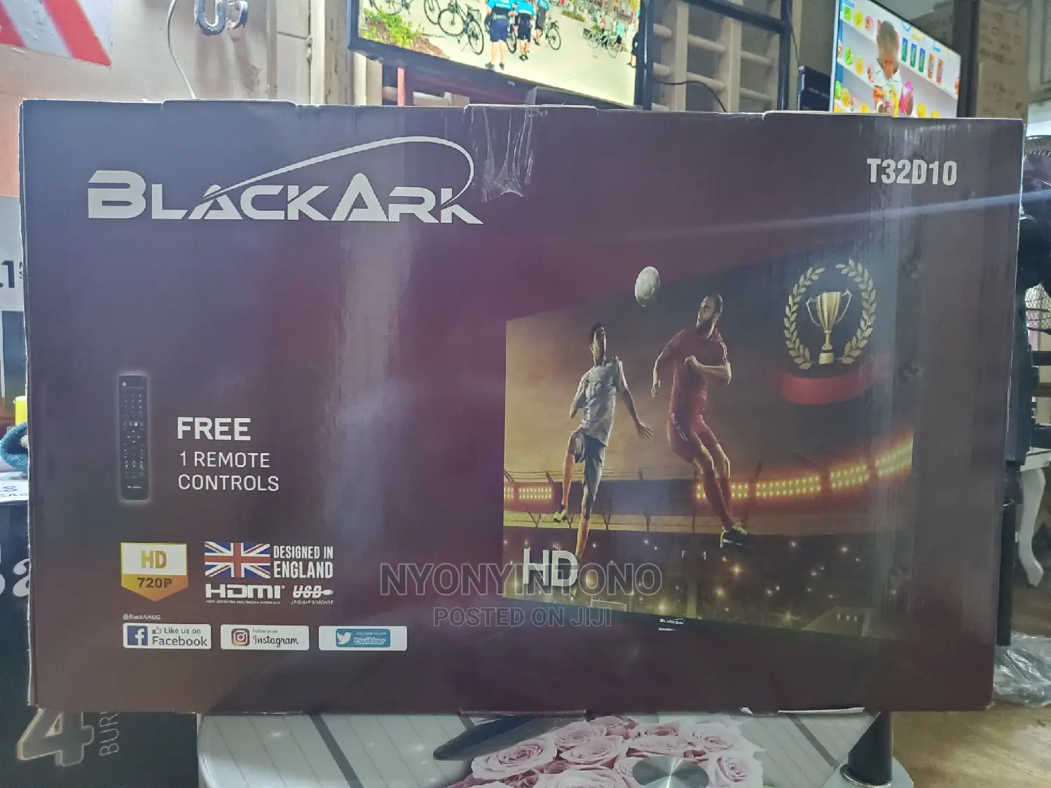 Blackark 32" Digital Frameless Tv With Free to Air Decorder