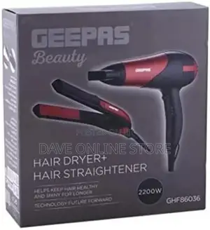 GEEPAS GHF86036 Hair Dryer Straightener Combo/Ceramic