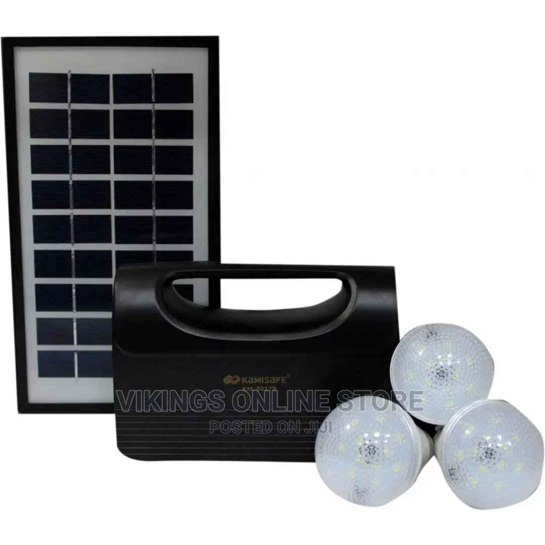Kamisafe KM-8017 Lighting Solar Kit – Black
