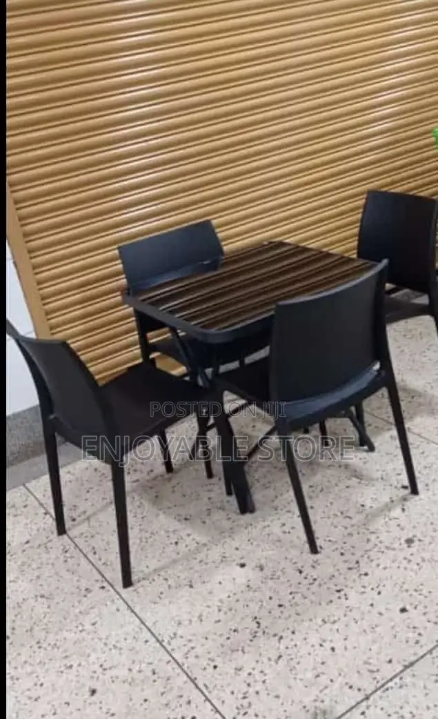 Plastic Chairs N Table(Glass)