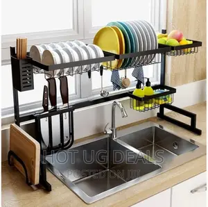 Photo - Dish Drying Draining Rack, Over The Sink Storage Organizer