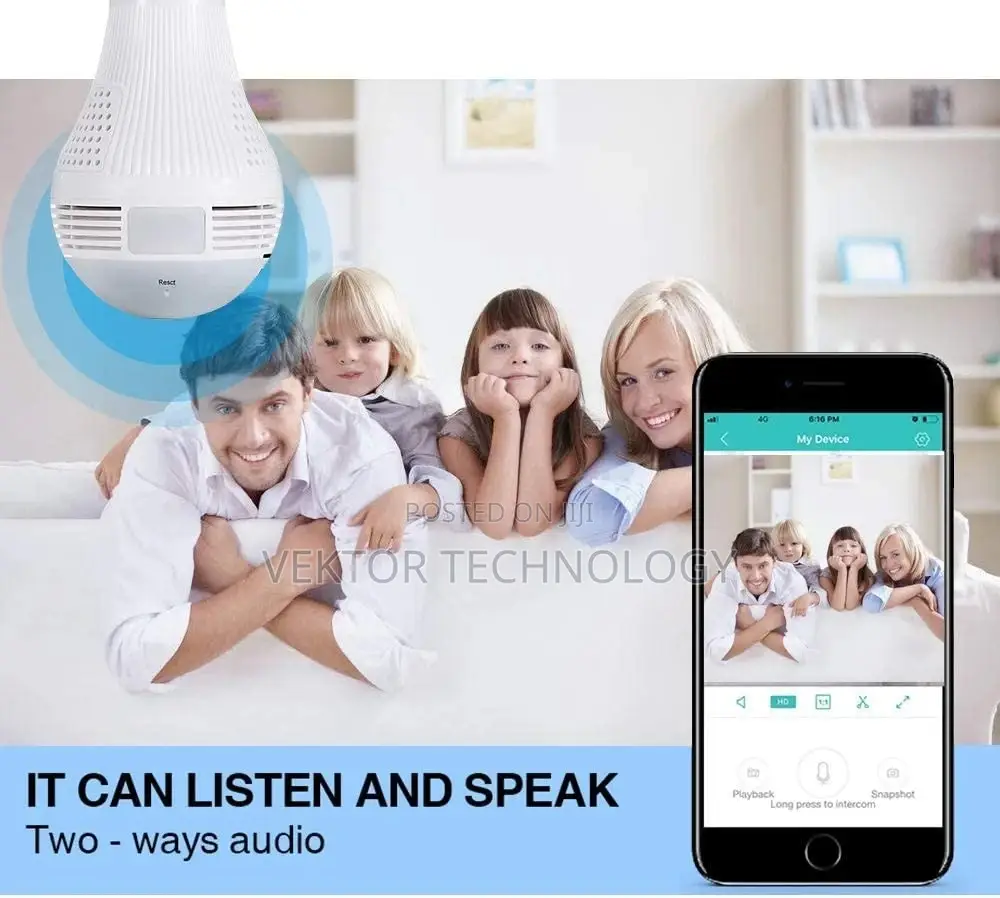 Wifi Bulb Camera Light, 1080p Smart Security Camera Bulb,