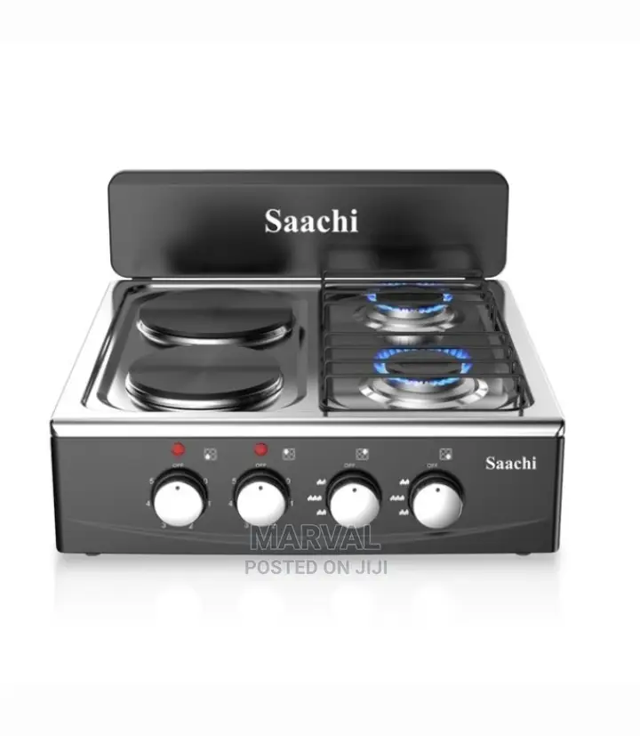 2 Gas + 2 Electric Hot Plate (4 Burner Grade)