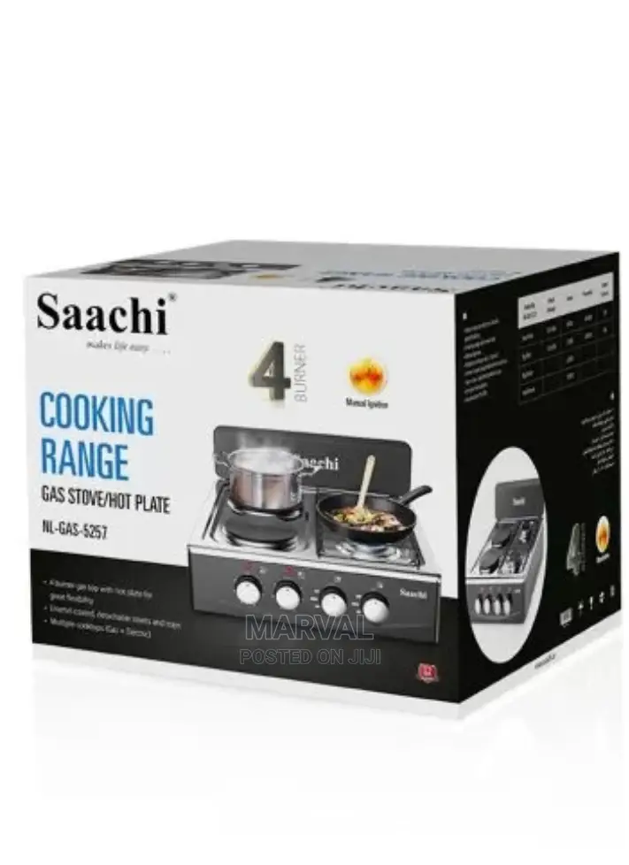 2 Gas + 2 Electric Hot Plate (4 Burner Grade)