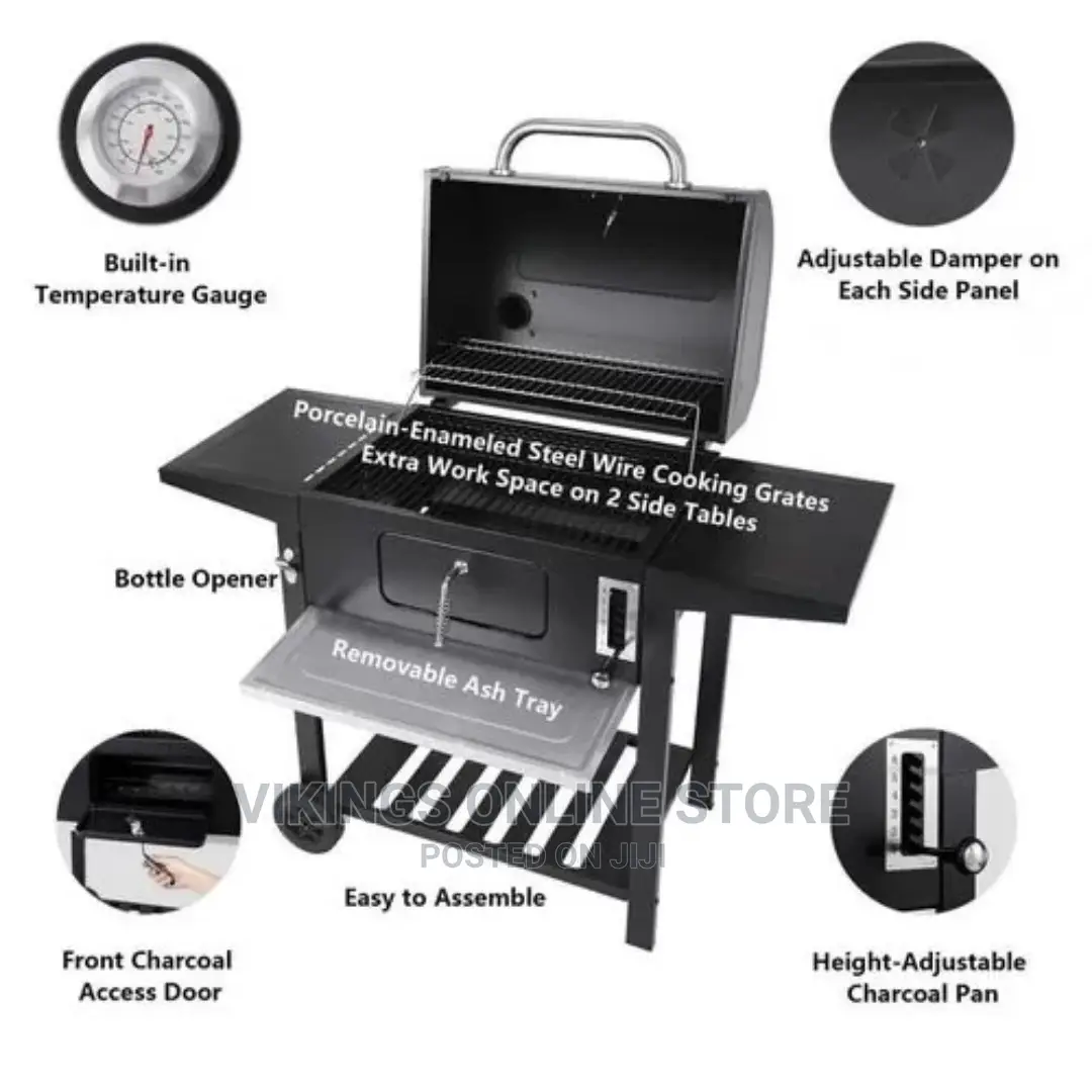 Charcoal Grill, BBQ Smoker for Picnic Camping