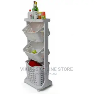 4 Tier Plastic Bathroom Kitchen Storage Rack Trolley –