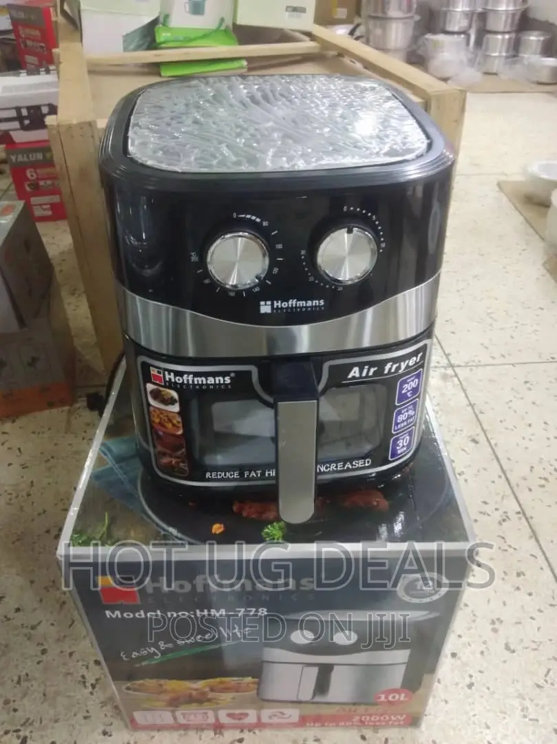 10l Hoffman Air Fryer Oil Free Health _ Black