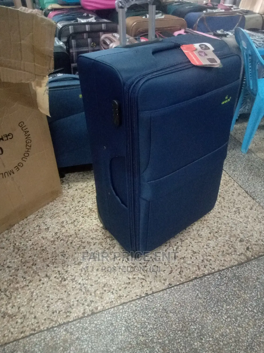 Original Cloth Suitcases Made by Gemulin Medium ( Blue)