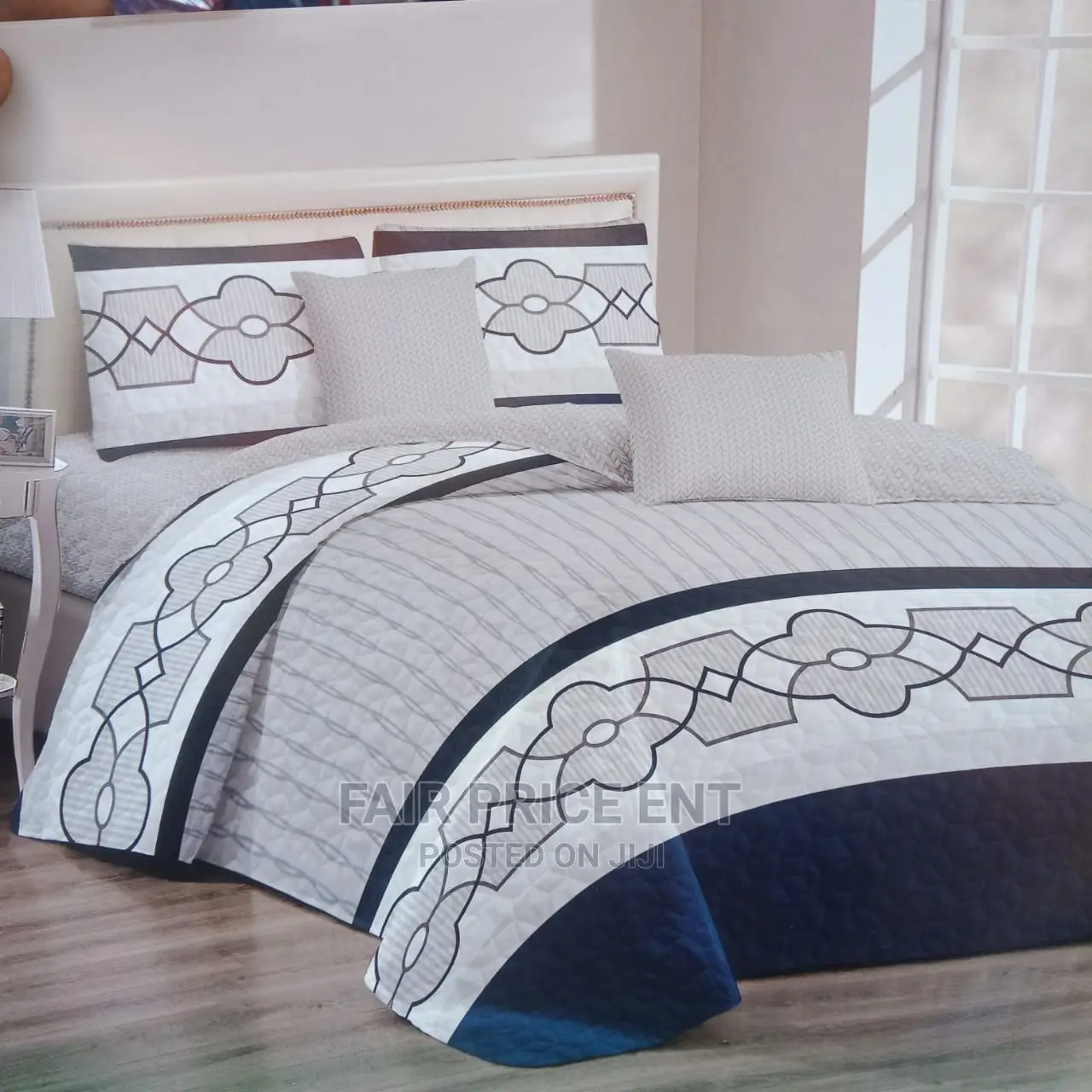 Cotton Bedspread 3pcs 6x6( White)