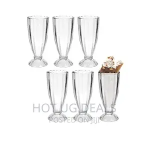 6pc of Icecream / Milkshake / Cocktail Glasses - Transparent