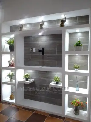 Gypsum TV Unit Design