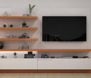 Tv Stand With Floating Shelves