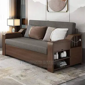 Wooden Vanished Sofa Set