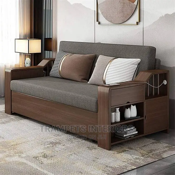 Wooden Vanished Sofa Set