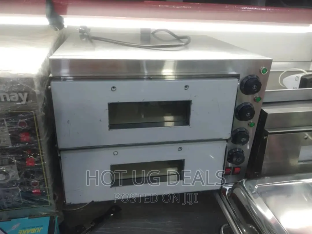 Double 2 Chamber Electric Pizza Commercial Oven - Silver
