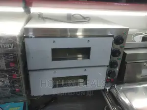 Double 2 Chamber Electric Pizza Commercial Oven - Silver