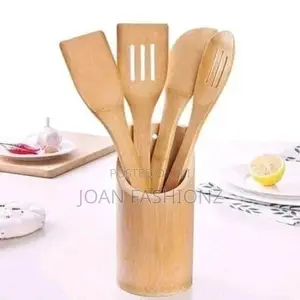 5pieces of Bamboo Kitchen Stick Set-Brown