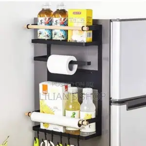 Metallic Magnetic Fridge Organizer/ Rack