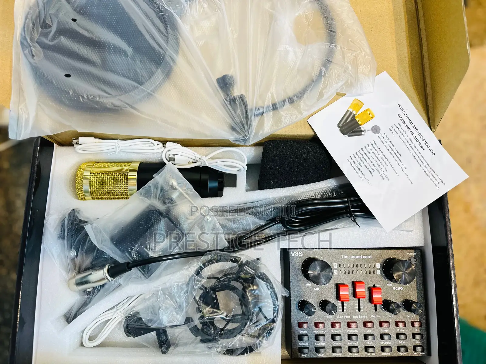 V8s Live Soundcard With Bm-800 Professional Microphone