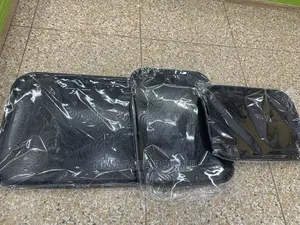3 Set of Rubber Tray Black