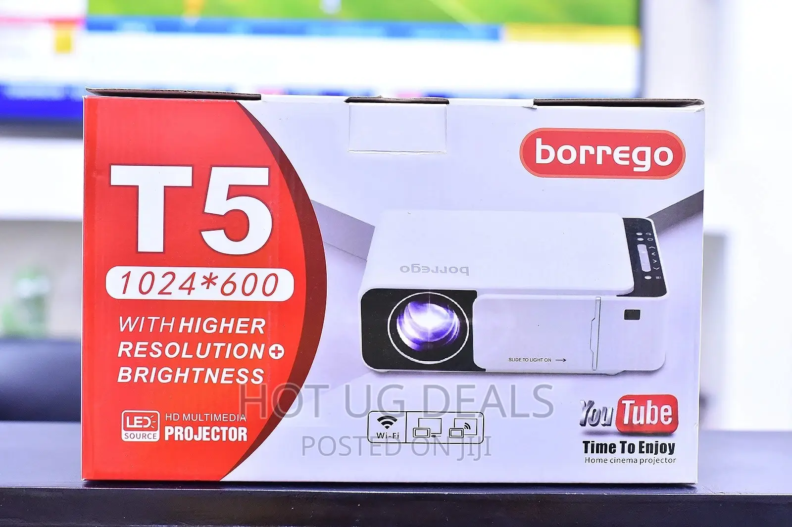 Borrego T5 Portable Mini Projector Wifi Home Theater Mirror
