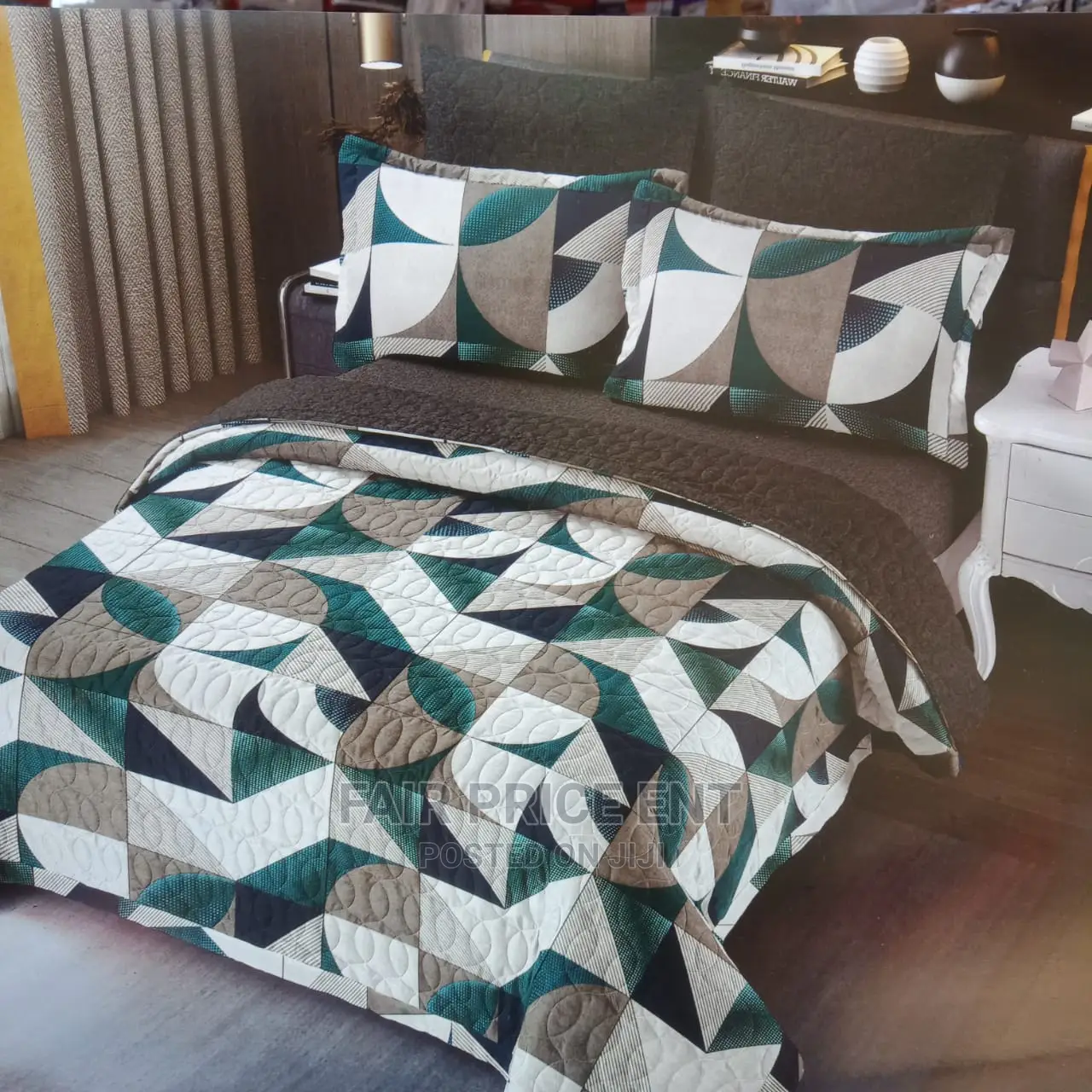 Cotton Bedspread 6x5 ( Green)