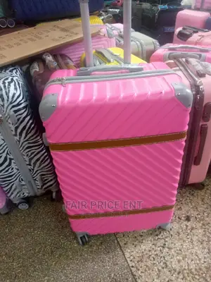 Plastic Suitcases Medium Size ( Pink)