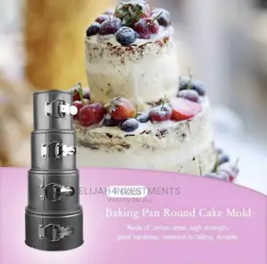 Cake Decor 4pcs Round Springform Tin Nonstick Cake Mound