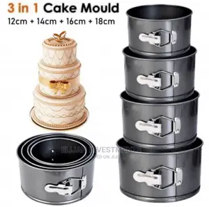 Cake Decor 4pcs Round Springform Tin Nonstick Cake Mound