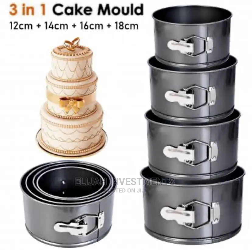 Cake Decor 4pcs Round Springform Tin Nonstick Cake Mound