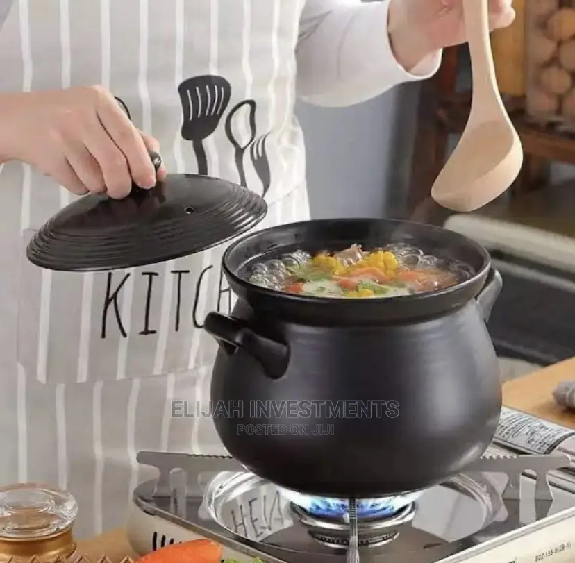 4.8L Dish Casserole Clay Ceramic Stew Cooking Pot Pan