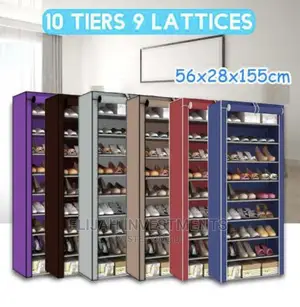 New 10 Tier 9 Grid Shoe Rack