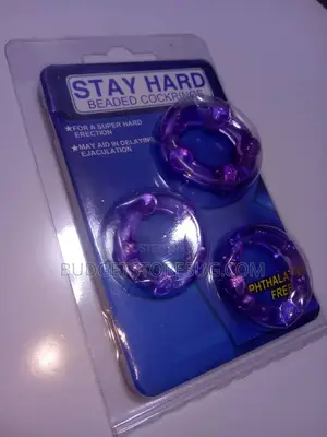 Purple Beaded Cock Rings