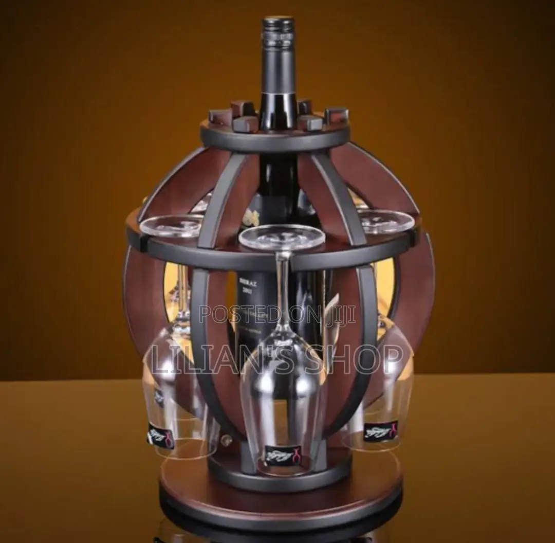 Solid Wooden Luxury Wine Rack and Glass Holder