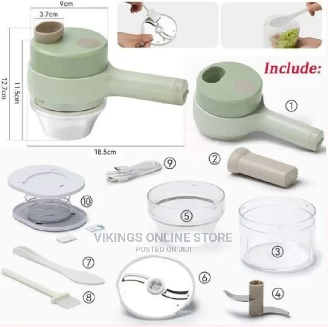 4 in 1 Electric Handheld Cooking Hammer Vegetable Cutter