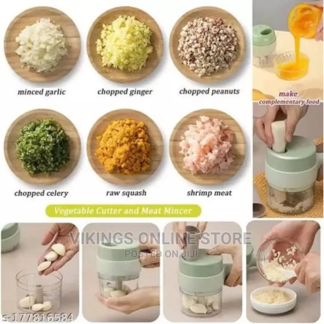 4 in 1 Electric Handheld Cooking Hammer Vegetable Cutter