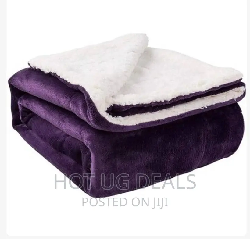 6*6 Double Face Soft Fleece Warm Blanket Fit- Purple