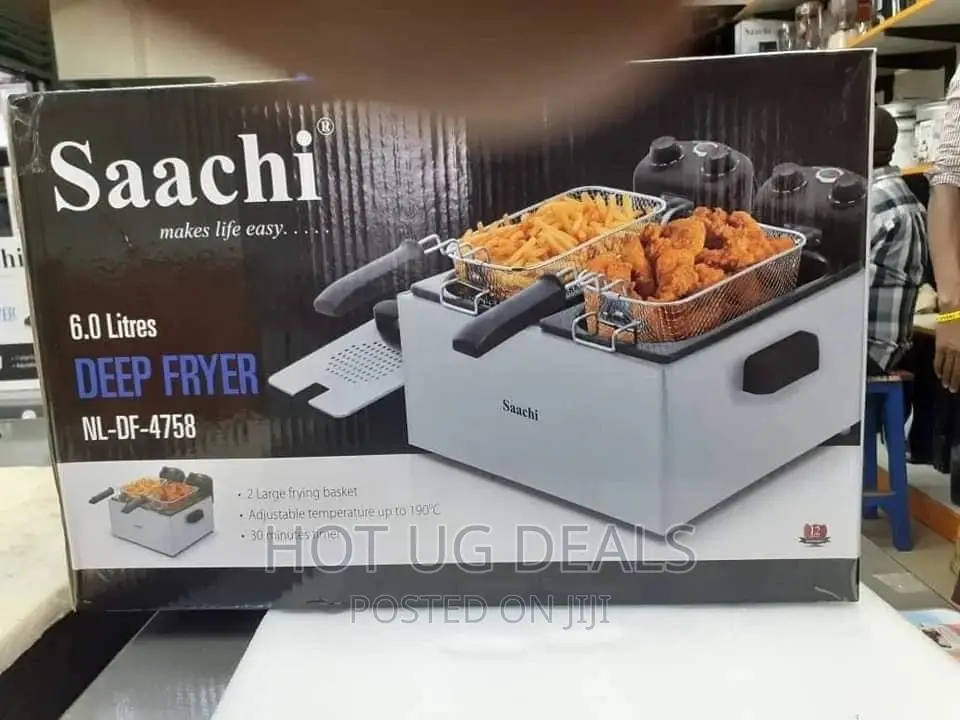 Saachi Double Deep Fryer NL-DF-4758 3L X 3L Stainless Steel