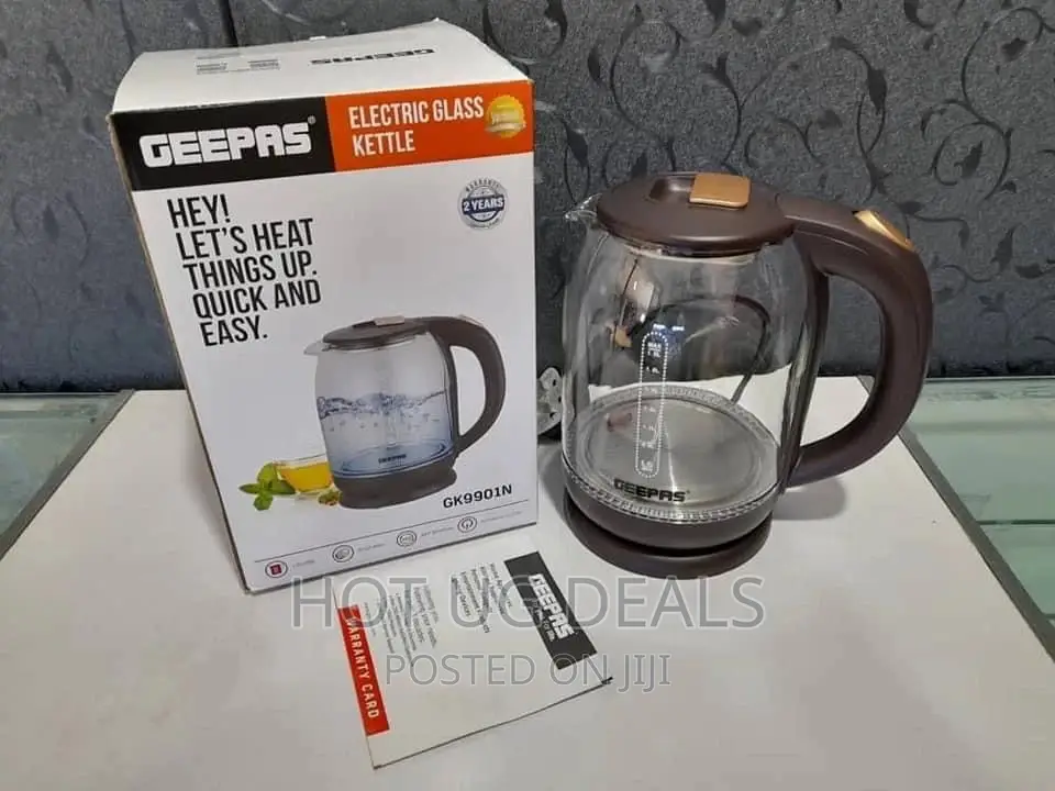 Geepas Gk9901 1.7l Electric Glass Kettle – Black