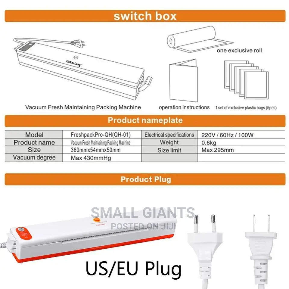 Household Electric Vacuum Sealer Machine