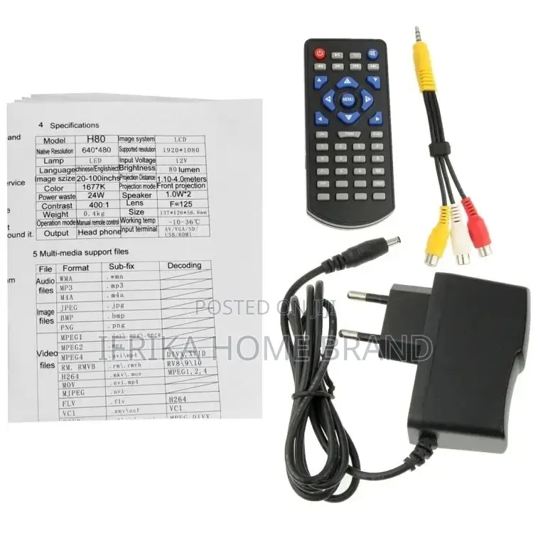 1080P HD Mini LED Projector for Home Multimedia Cinema Home