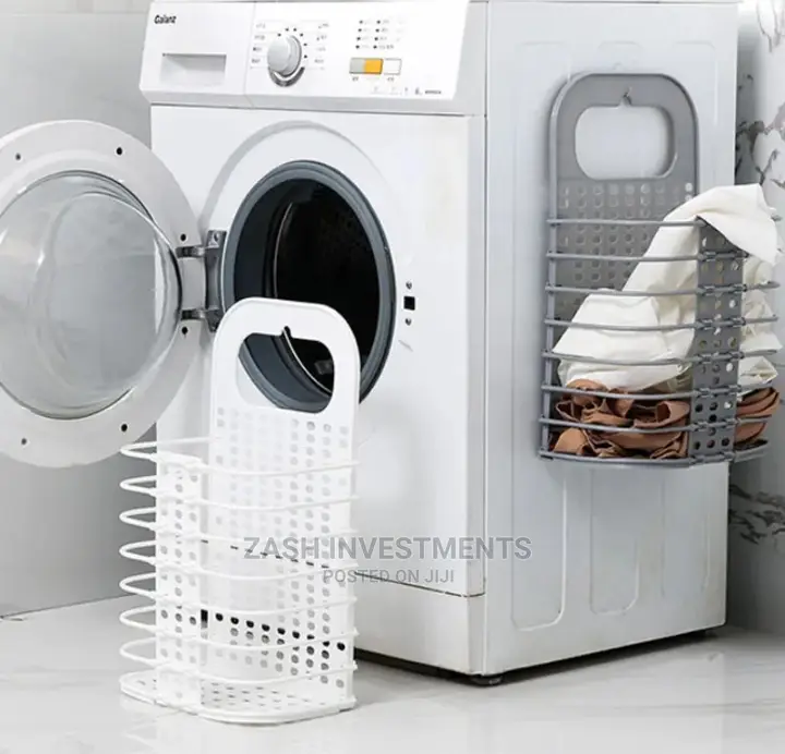 Wall Mounted Folding Laundry Basket in Central Division Home