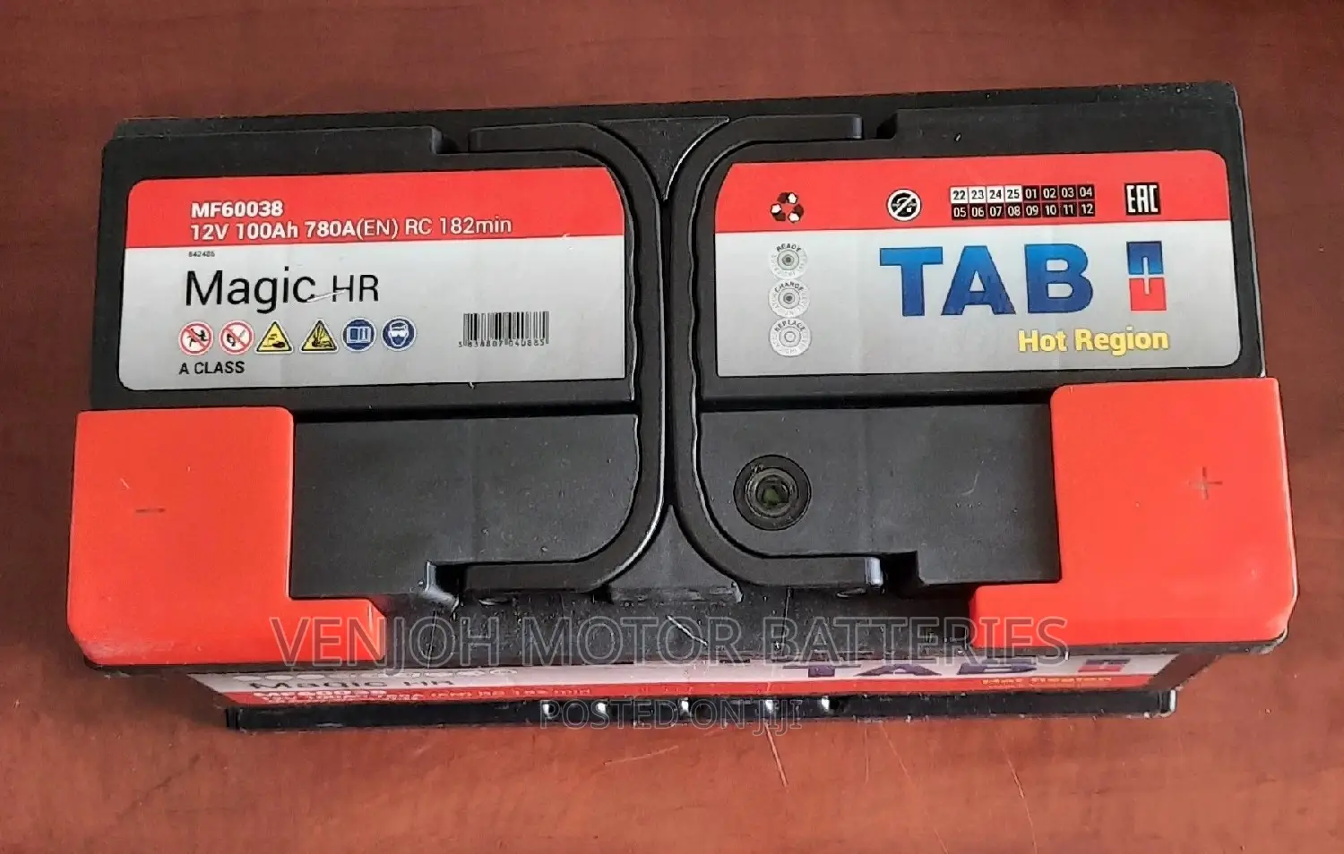 Din100 Made in Europe Tab Car Battery 
