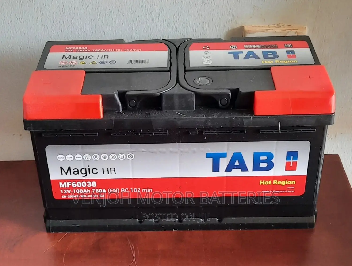 Din100 Made in Europe Tab Car Battery 