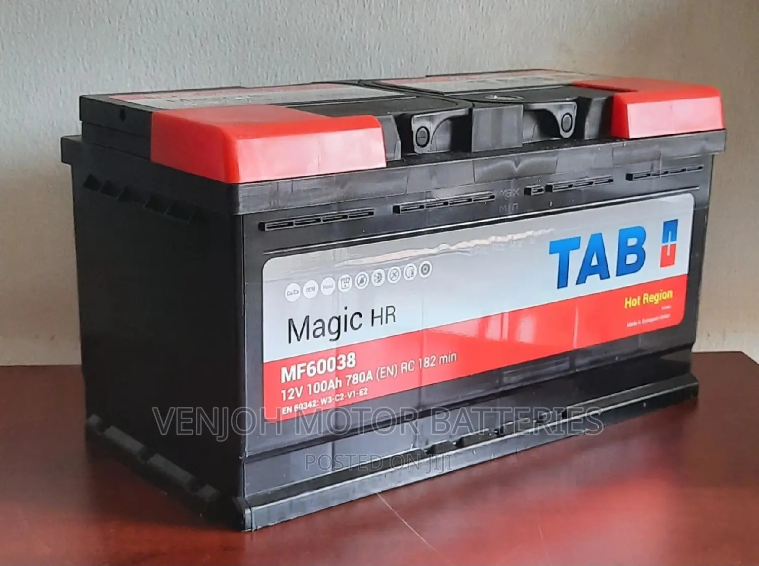 Din100 Made in Europe Tab Car Battery 