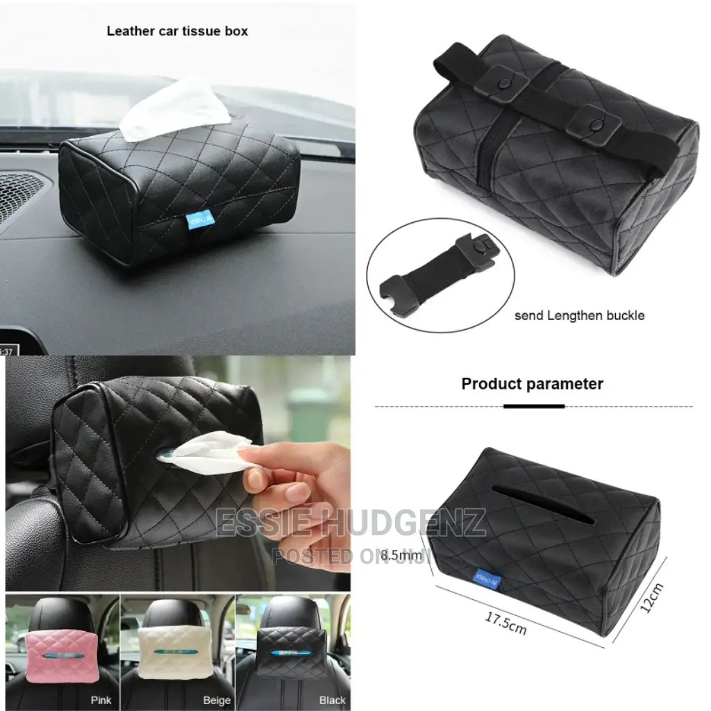 Leather Car Tissue Box