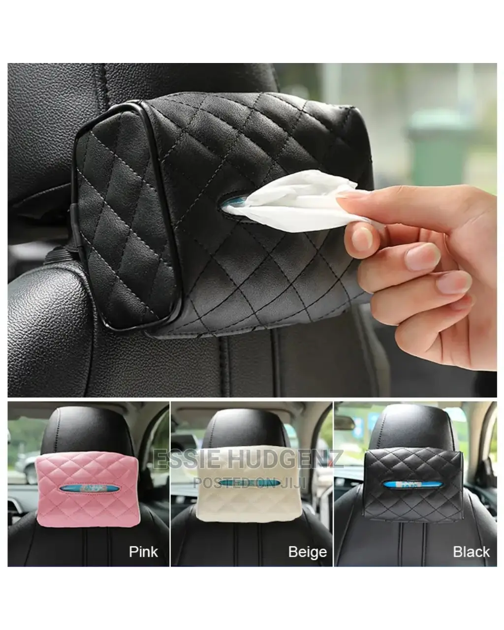 Leather Car Tissue Box