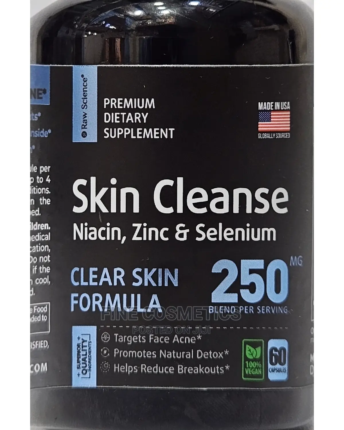 Raw Science Skin Cleanse Capsules for Pimple/Acne Prone Skin